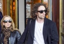 Aaron Taylor-Johnson and Sam Stroll Hand in Hand After Paris Hotel Stay